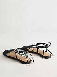 Beaded Strappy Sandal (WW
