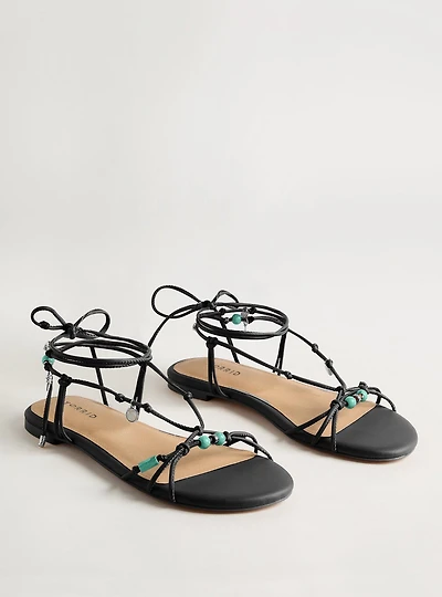 Beaded Strappy Sandal (WW