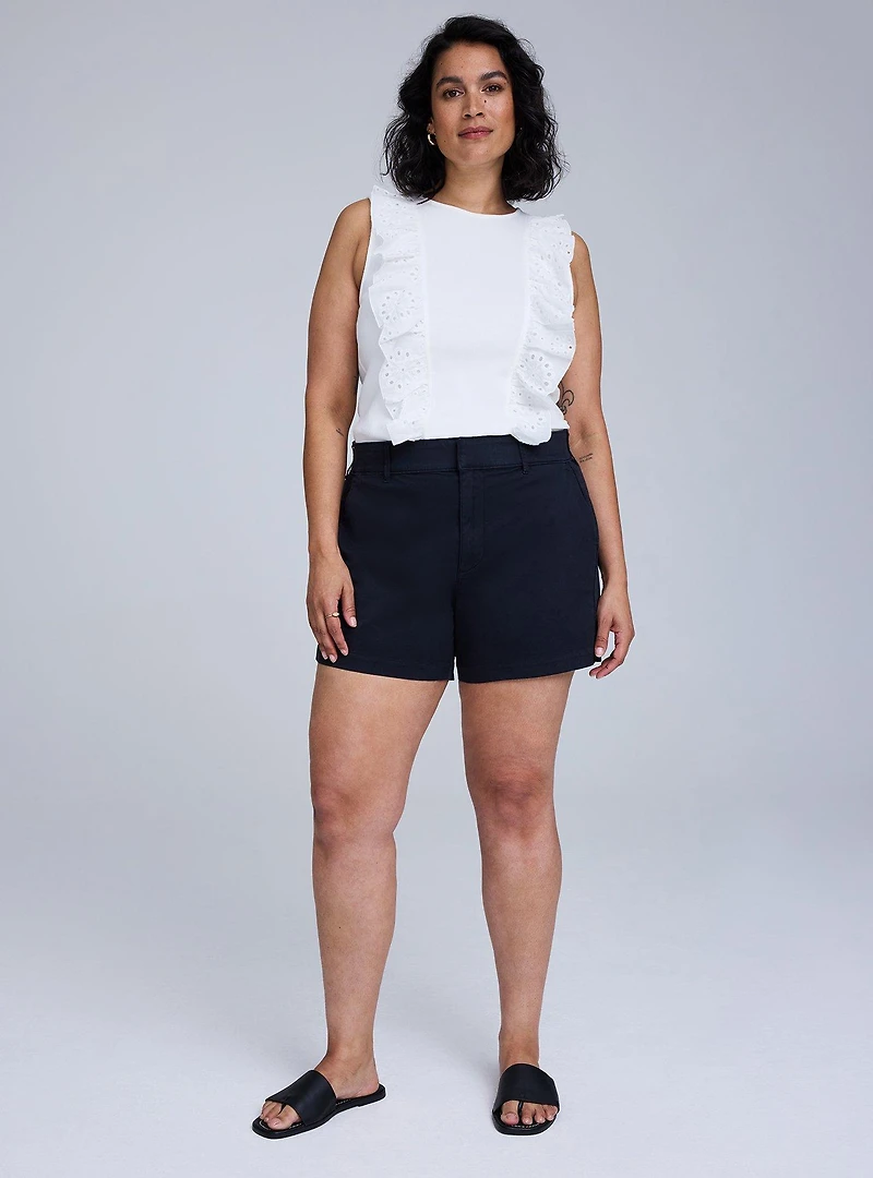 Belle Isle Eyelet Ruffle Tank