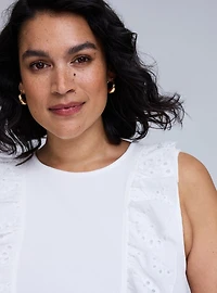 Belle Isle Eyelet Ruffle Tank