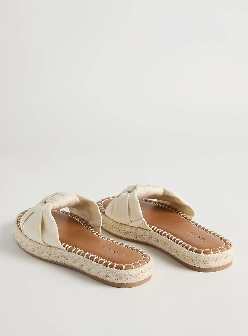 Knotted Espadrille Slide (WW