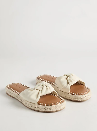 Knotted Espadrille Slide (WW