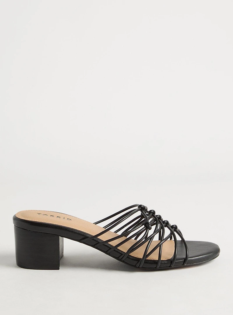 Knotted Strappy Block Heel
