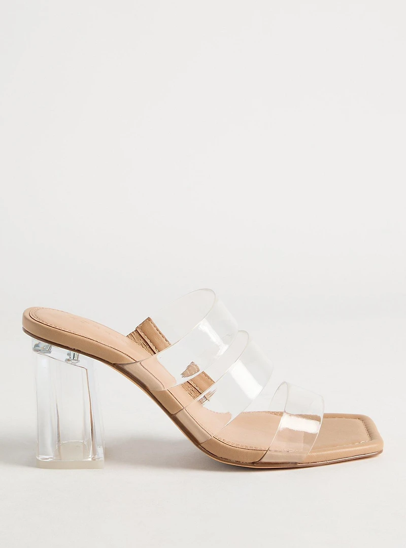 Triple Strap Lucite Heel (WW