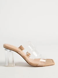 Triple Strap Lucite Heel (WW