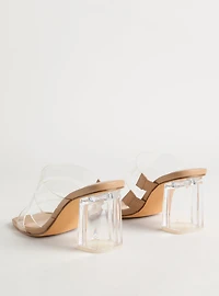 Triple Strap Lucite Heel (WW