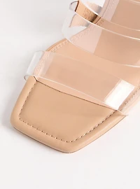 Triple Strap Lucite Heel (WW