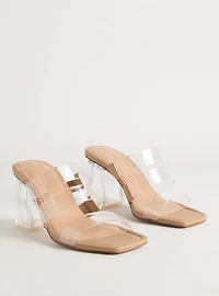 Triple Strap Lucite Heel (WW