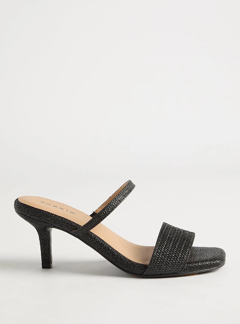Dual Strap Heeled Mule (WW