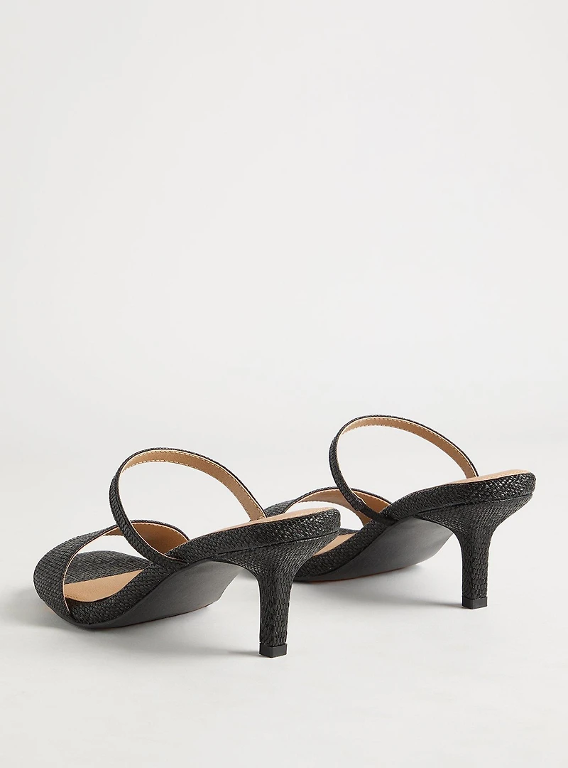 Dual Strap Heeled Mule (WW