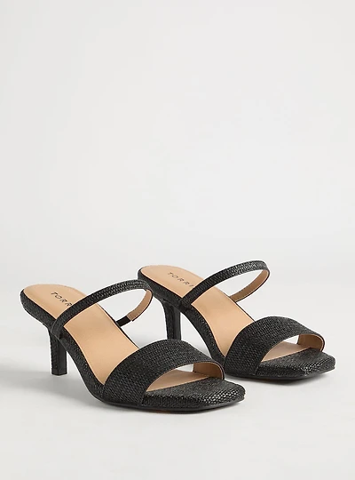 Dual Strap Heeled Mule (WW
