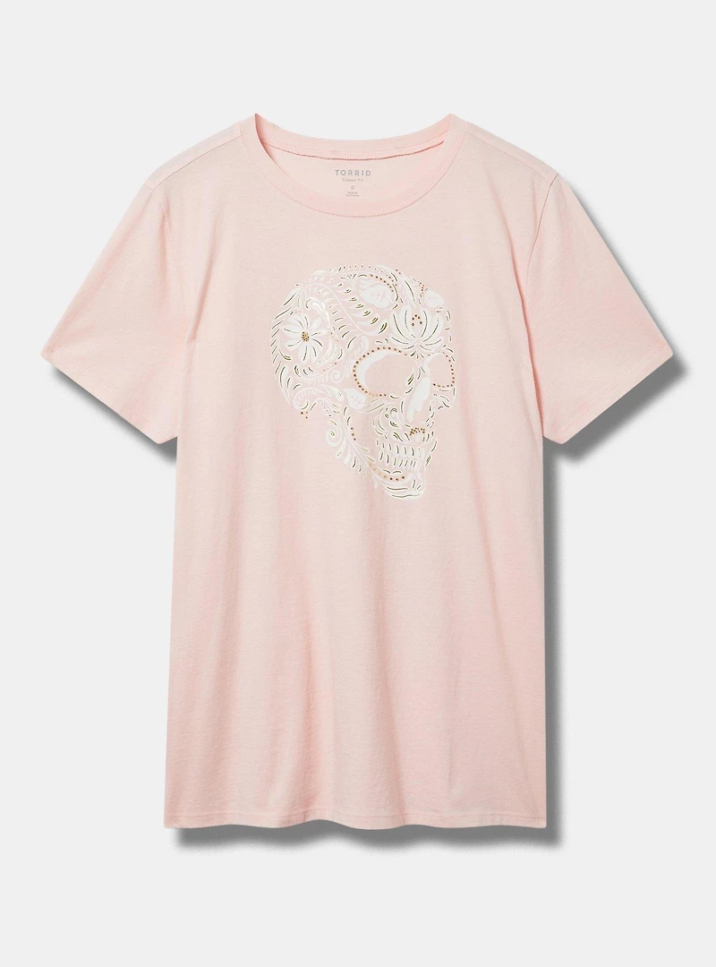 Flourish Skull Classic Heritage Jersey Foil Tee