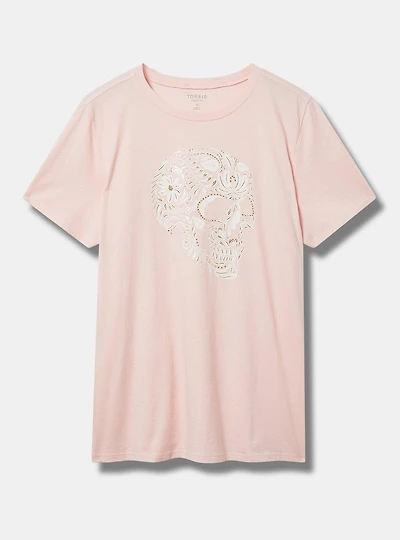 Flourish Skull Classic Heritage Jersey Foil Tee
