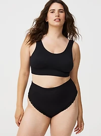 High-Rise Seamless Rib Thong Panty