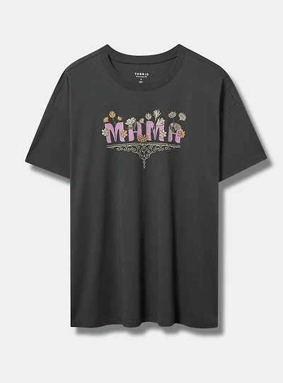 Mama Floral Oversized Heritage Jersey Tunic Tee