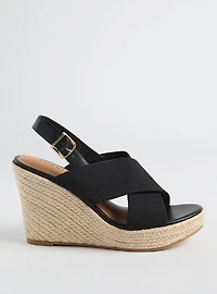 Cross Band Platform Wedge