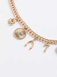 Heart Charm Lariat Necklace