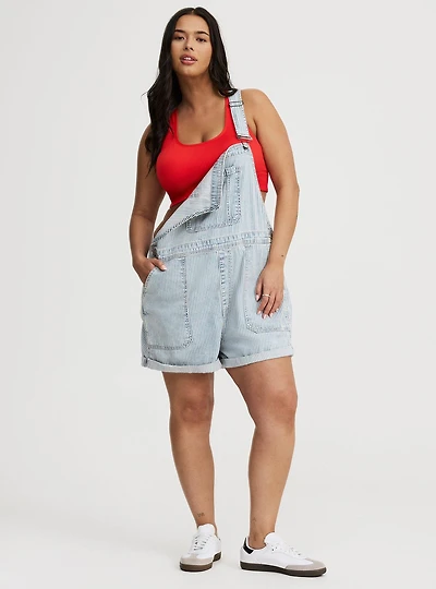 Vintage Stretch Denim Shortall