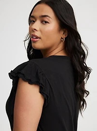 Double Flutter Sleeve Tee