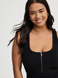 Foxy Scoop Neck Zip Tank