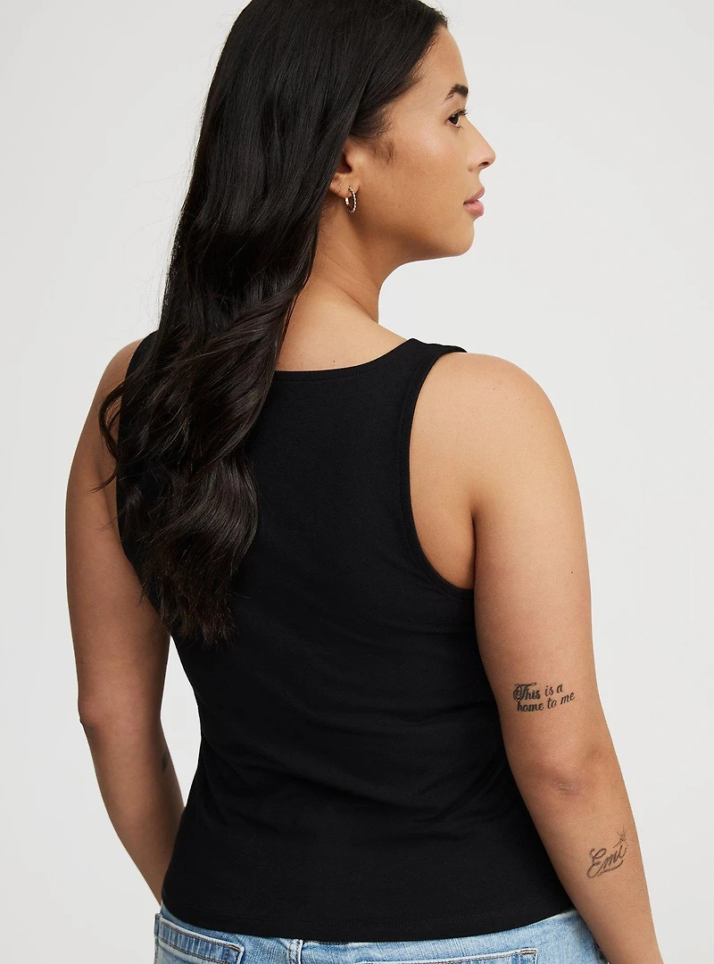 Foxy Scoop Neck Zip Tank