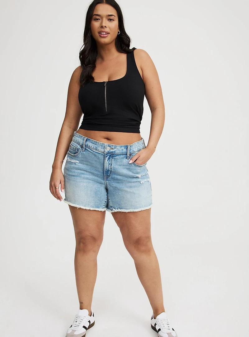 Foxy Scoop Neck Zip Tank