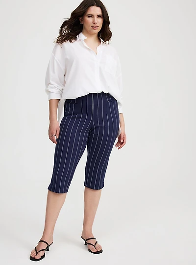 Pull-On High-Rise Capri Pant