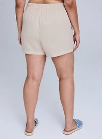 Belle Isle High-Rise Pull-On Linen Short
