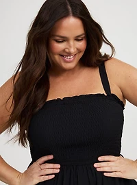 Smocked Tube Jumpsuit