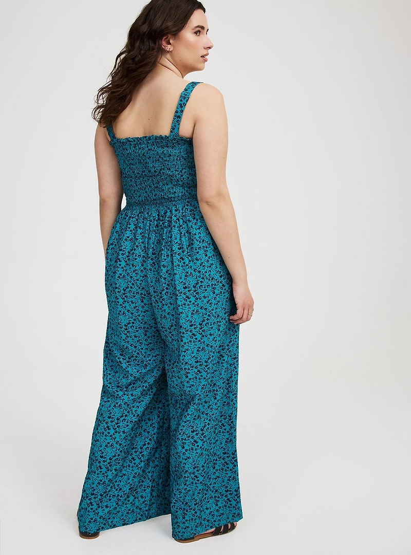 Smocked Tube Jumpsuit