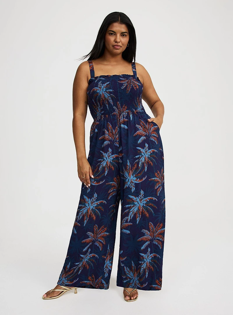 Smocked Tube Jumpsuit