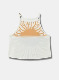 Sun Foxy High-Neck Crop Tank