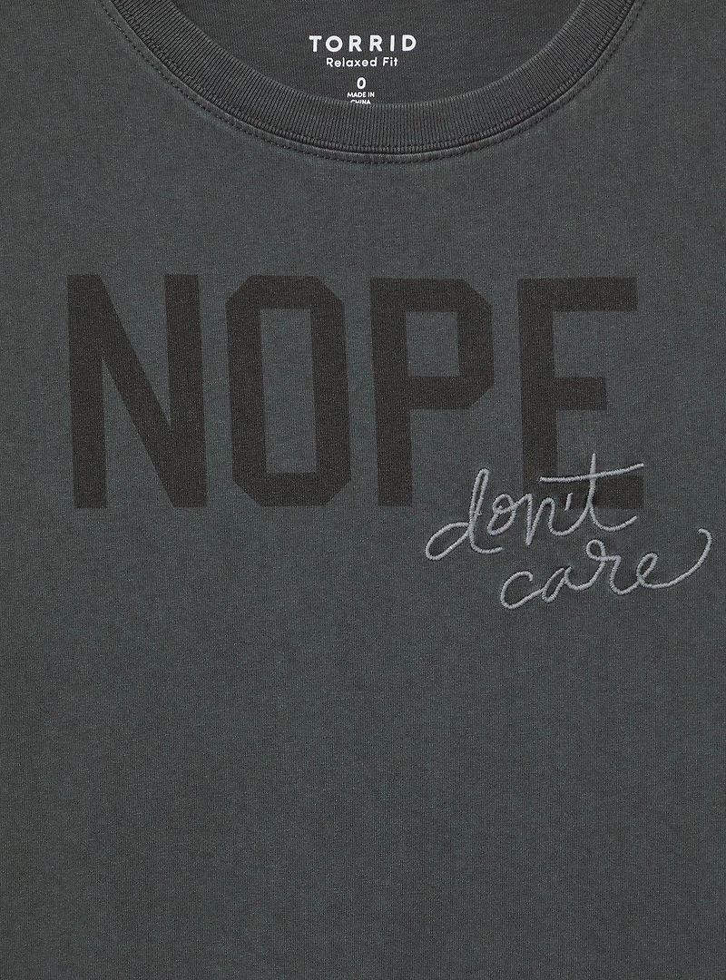 Don't Care Relaxed Cotton Jersey Tank