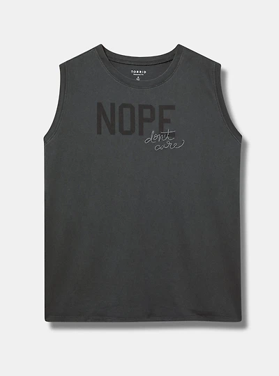 Don't Care Relaxed Cotton Jersey Tank