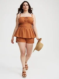 Smocked Tie Front Cami