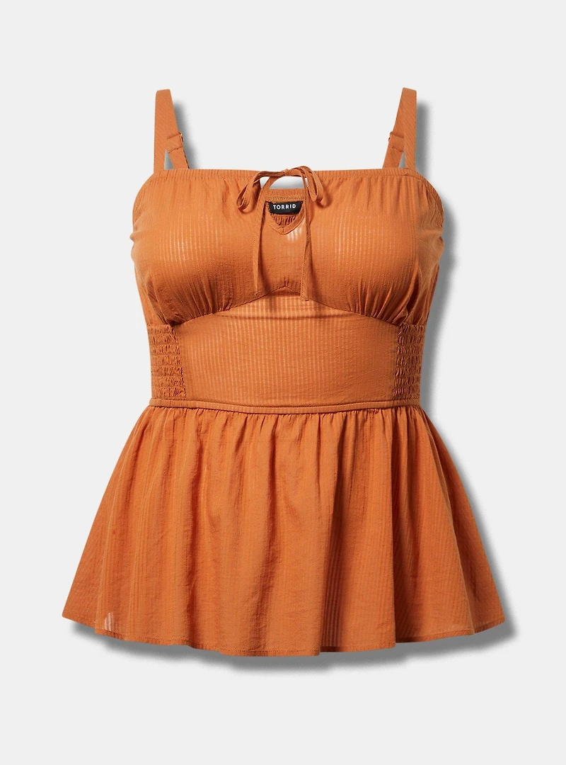 Smocked Tie Front Cami