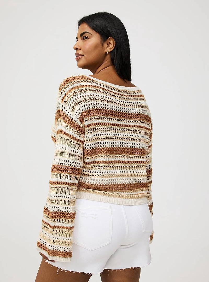 Wide Sleeve Crop Pullover
