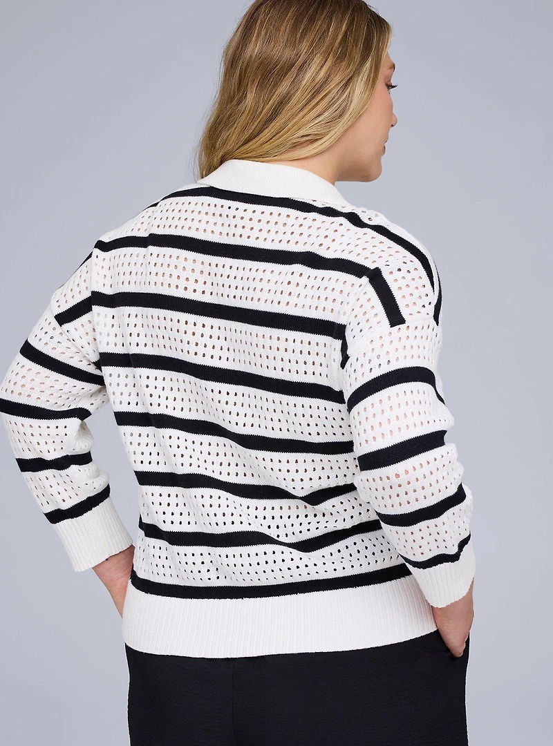 Belle Isle Pointelle Pullover