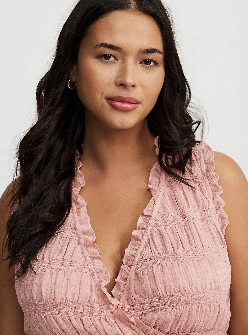 Surplice Sleeveless Top