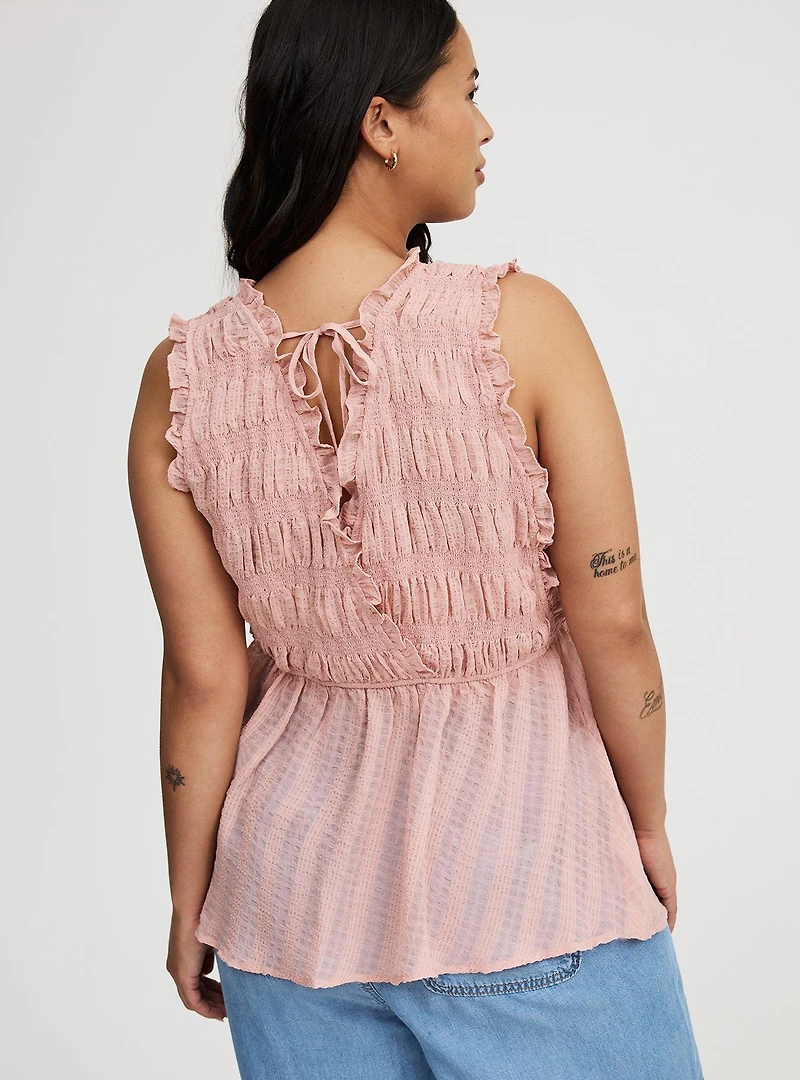 Surplice Sleeveless Top