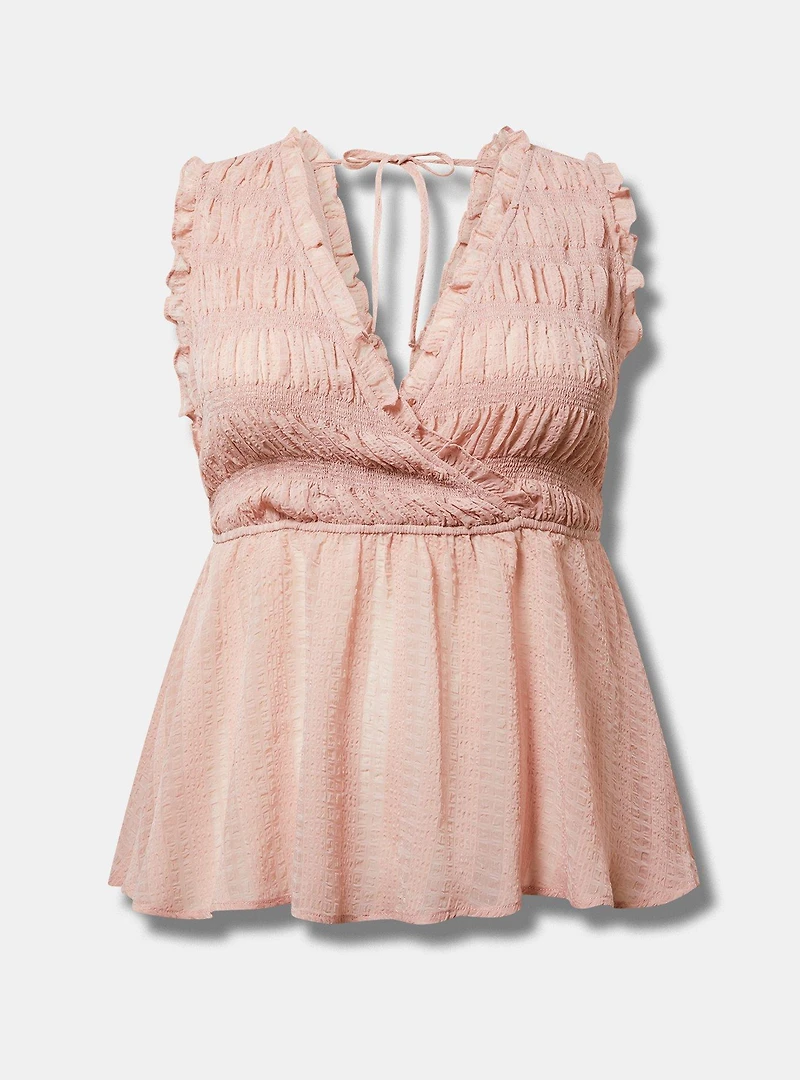 Surplice Sleeveless Top