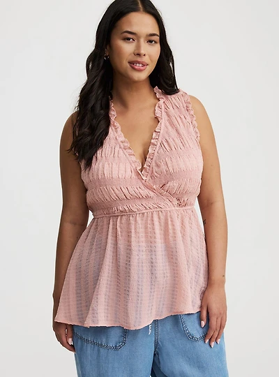 Surplice Sleeveless Top