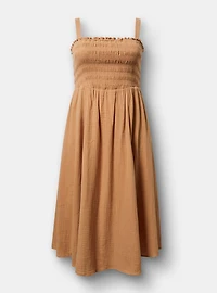 Midi Pucker Gauze Dress