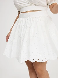 Surplice Scallop Mini Skirt Set