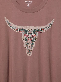 Steer Relaxed Heritage Jersey Crew Embroidered Tee