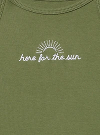 Here For The Sun Ribbed Goddess Tank