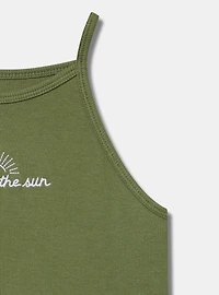 Here For The Sun Ribbed Goddess Tank