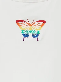 Butterfly High-Neck Embroidered Foxy Cami