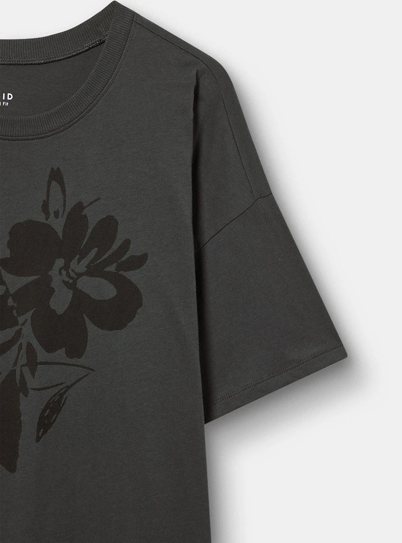 Floral Heart Oversized Heritage Jersey Tunic Tee