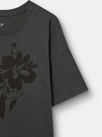 Floral Heart Oversized Heritage Jersey Tunic Tee